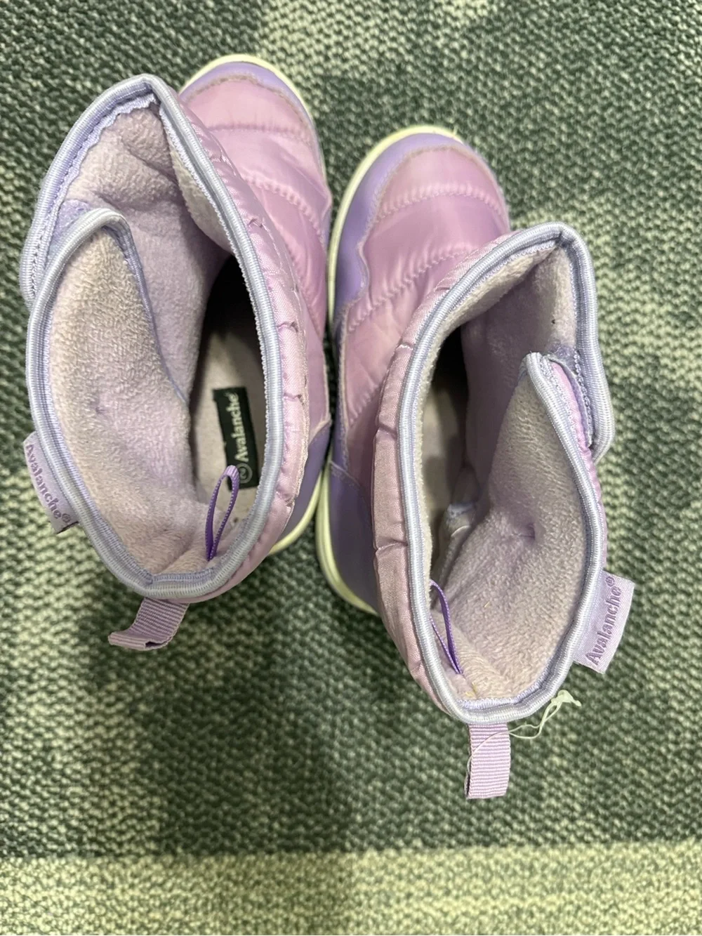 Kids Pink and Purple Girls' Snow Boots with Button Accent